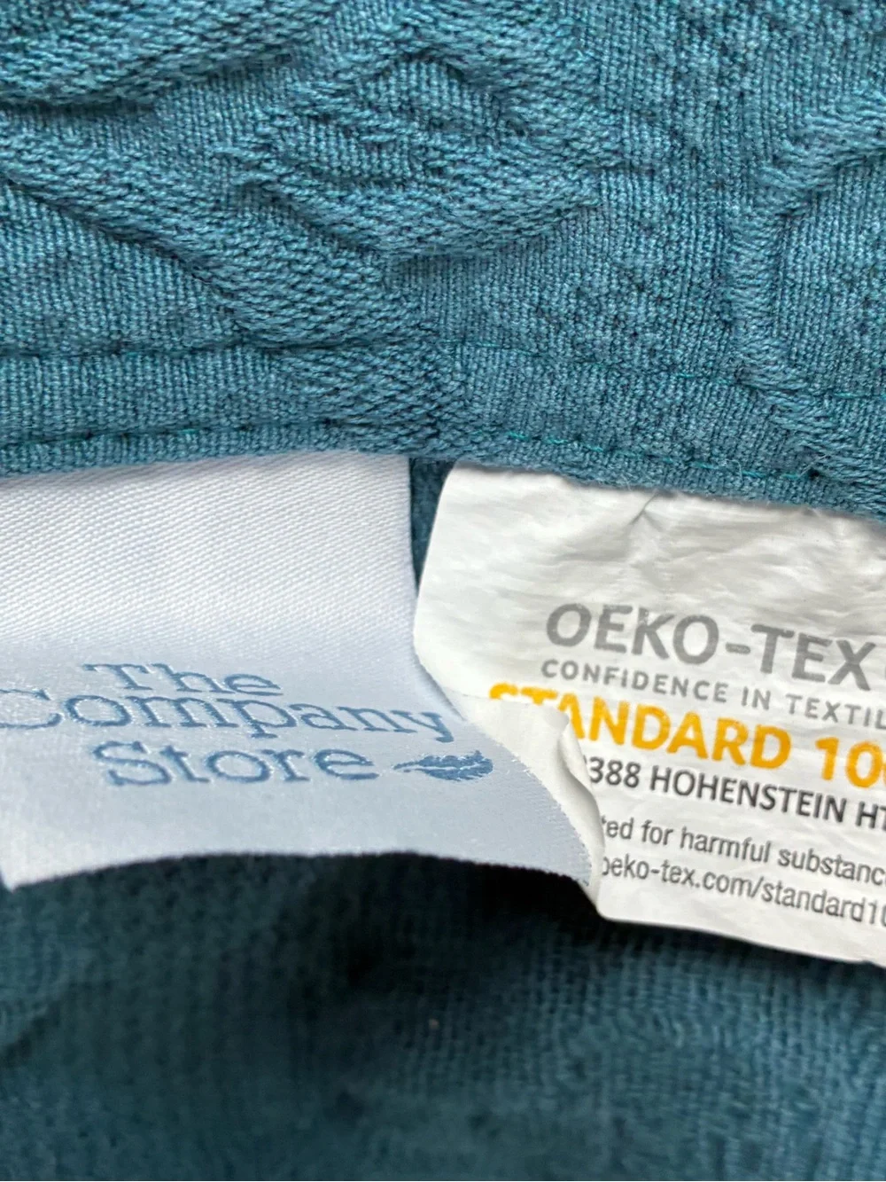 The Company Store Putnam Queen Matelasse Coverlet Blanket Teal Cotton